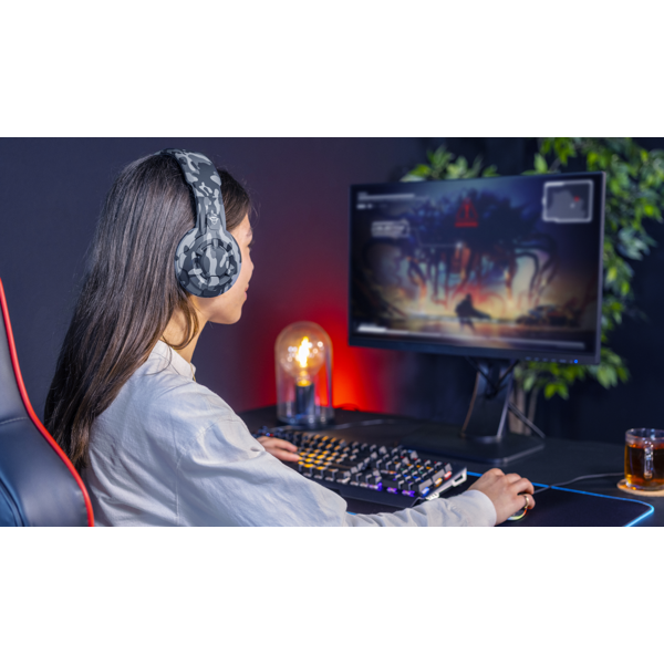 ყურსასმენი Trust GXT 411K Radius Gaming Headset, Wired, 3.5mm, Black Camo