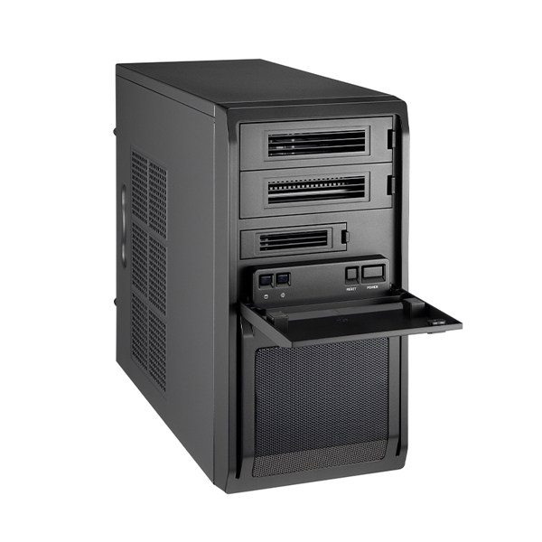 ქეისი Chieftec LT-01B-450S8 Computer Case Mini ITX, mATX, 2 x USB 2.0, 1x USB 3.0, Black