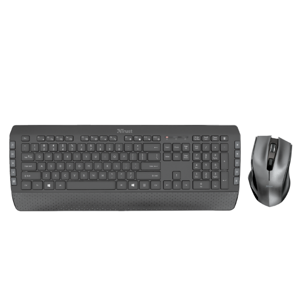 კლავიატურა + მაუსი Trust Tecla-2, Wireless, USB, Keyboard And Mouse, Black