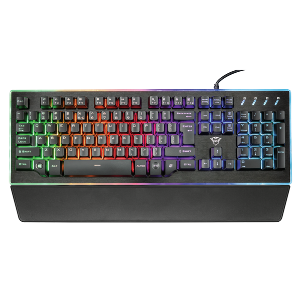 კლავიატურა Trust GXT 860 Thura, Wired, RGB, USB, Gaming Keyboard, Black