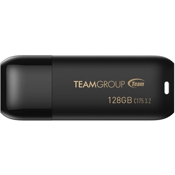 USB ფლეშ მეხსიერება Team C175, 128GB, USB 3.2, Black