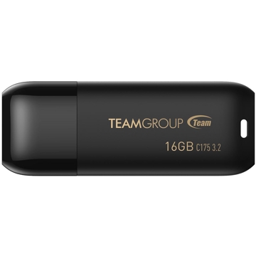 USB ფლეშ მეხსიერება Team C175, 16GB, USB 3.2 (3.1/3.0), Black