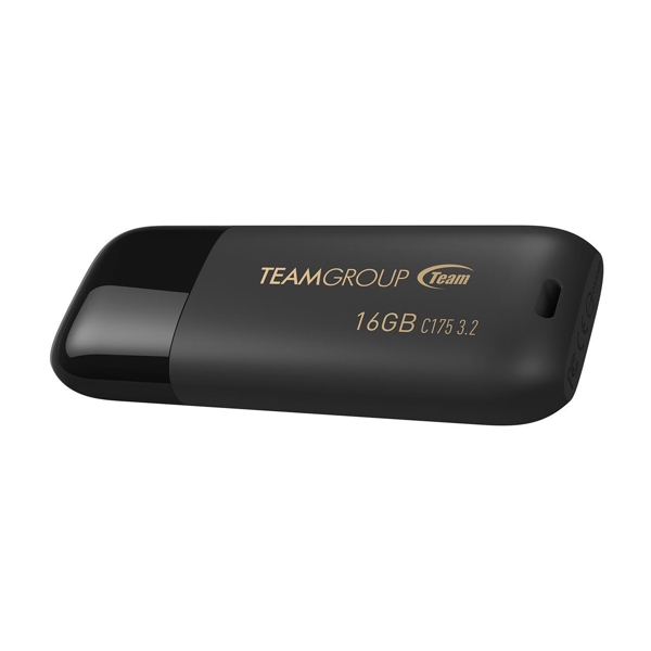 USB ფლეშ მეხსიერება Team C175, 16GB, USB 3.2 (3.1/3.0), Black