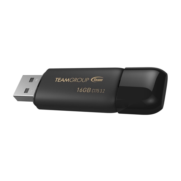 USB ფლეშ მეხსიერება Team C175, 16GB, USB 3.2 (3.1/3.0), Black