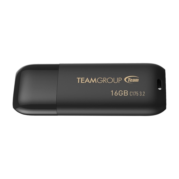 USB ფლეშ მეხსიერება Team C175, 16GB, USB 3.2 (3.1/3.0), Black