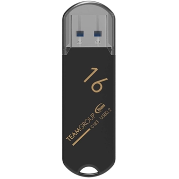 Team C183, 16GB, USB 3.2 (3.1/3.0), Black