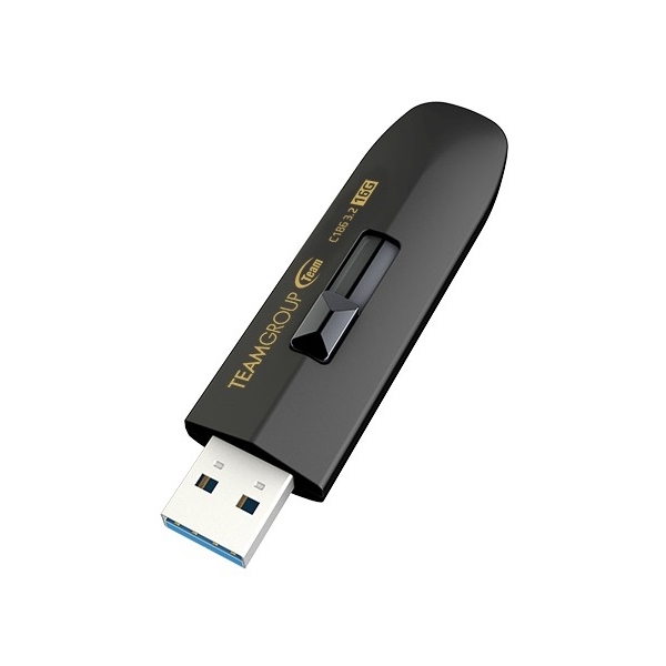 USB ფლეშ მეხსიერება Team C186, 16GB, USB 3.2 (3.1/3.0), Black