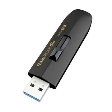 USB ფლეშ მეხსიერება Team C186, 32GB, USB 3.2 (3.1/3.0), Black