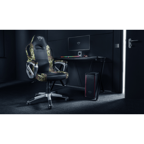 გეიმერული სავარძელი Trust GXT 705C Ryon, Gaming Chair, Black/Green