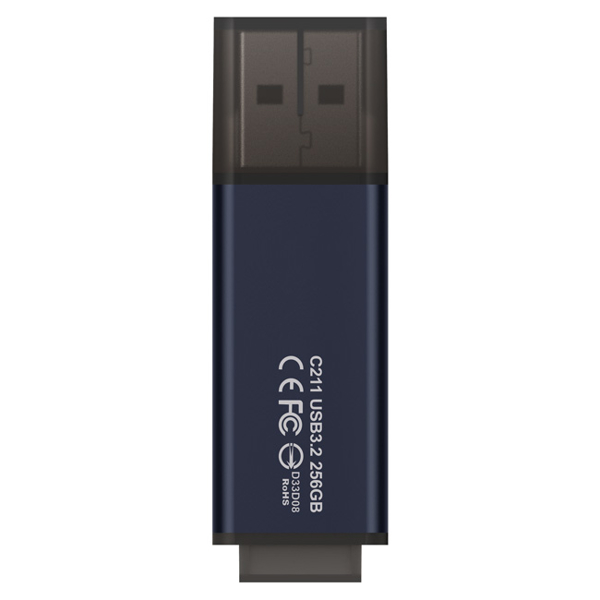 USB ფლეშ მეხსიერება Team C211, 256GB, USB 3.2 Blue