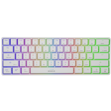 კლავიატურა Genesis Thor 660, Wired, RGB, USB, Bluetooth Keyboard, White