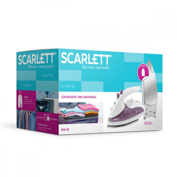 ორთქლის უთო Scarlett SC-SI30T03, 800W, 350ML, Steam Iron, Violet