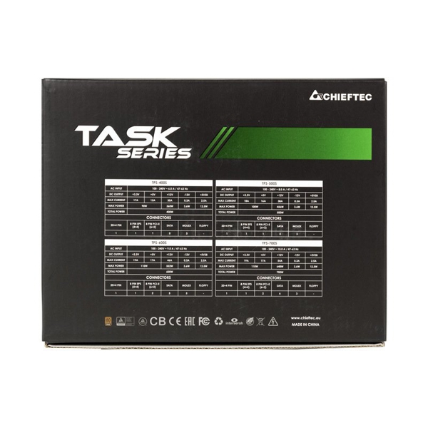 კვების ბლოკი Chieftec TPS-700S Task, 700W, Power Supply, Black