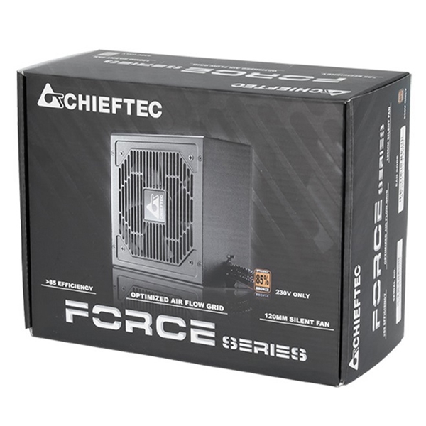 კვების ბლოკი Chieftec CPS-650S Force, 650W, Power Supply, Black