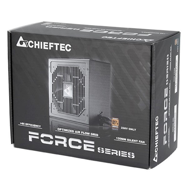 კვების ბლოკი Chieftec CPS-750S Force, 750W, Power Supply, Black