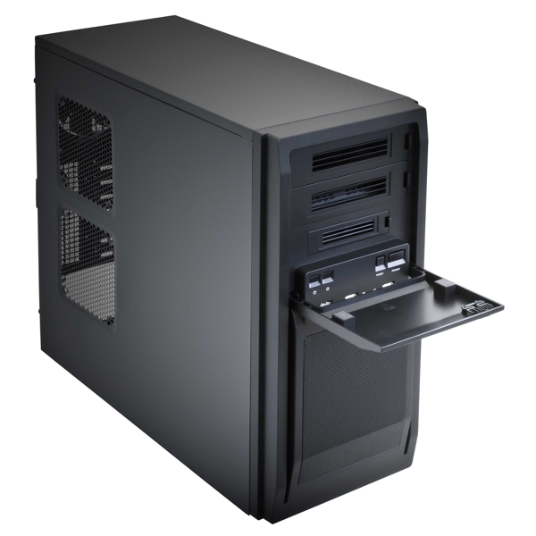 ქეისი Chieftec LF-02B-OP Libra Computer Case ATX, 1x USB 3.0, 2x USB 2.0, Black