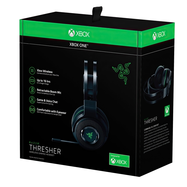 Razer RZ04-02240100-R3M1 Thresher For Xbox One, Gaming Headset, Wireless, USB, Black