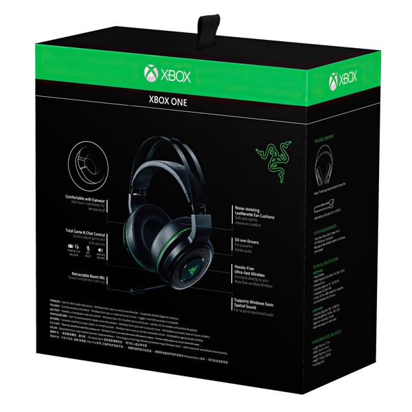 Razer RZ04-02240100-R3M1 Thresher For Xbox One, Gaming Headset, Wireless, USB, Black