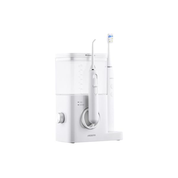 ირიგატორი + ელექტრო კბილის ჯაგრისი Ardesto OI-R600WTB, Oral Irrigator 600ml + Electric Toothbrus 2 in 1 White