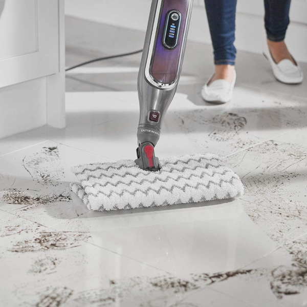 იატაკის საწმენდი Shark S6003EU, 1200W, 0,35L, Floor Steam Cleaner, Gray/White