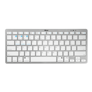 კლავიატურა Trust Nado, Wireless, Bluetooth, Keyboard, White