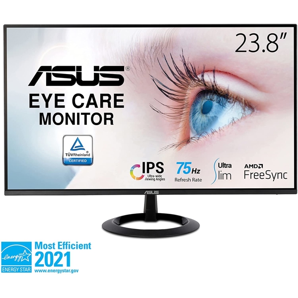 მონიტორი Asus VZ24EHE, 23.8", Monitor, FHD, LED, HDMI, VGA, Black