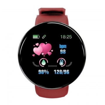 სმარტ საათი Wegi D18, 1.3", Bluetooth Smart Watch, IP65 Waterproof, Red