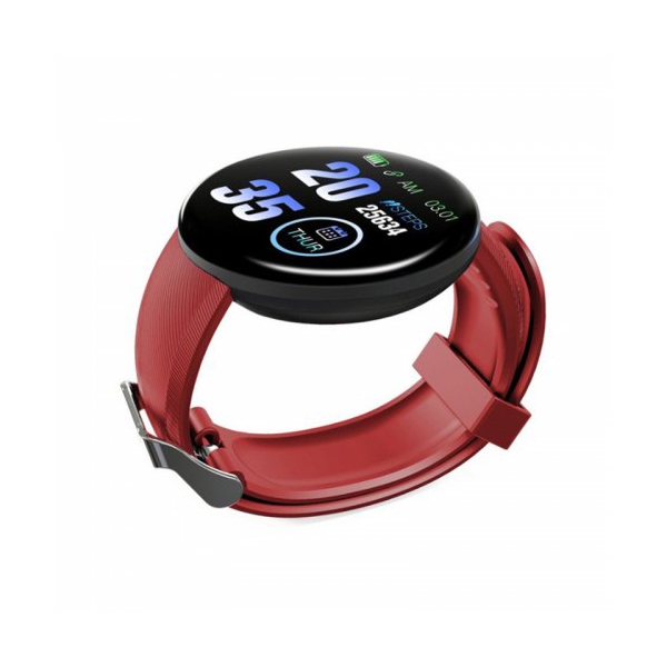 სმარტ საათი Wegi D18, 1.3", Bluetooth Smart Watch, IP65 Waterproof, Red