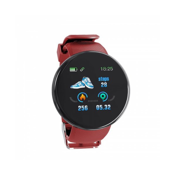 სმარტ საათი Wegi D18, 1.3", Bluetooth Smart Watch, IP65 Waterproof, Red