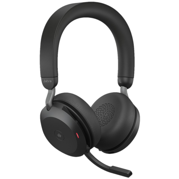 ყურსასმენი Jabra Evolve2 75 MS Stereo Headset, Wireless, USB-A, BT, Black