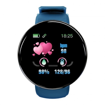 სმარტ საათი Wegi D18, 1.3", Bluetooth Smart Watch, IP65 Waterproof, Blue