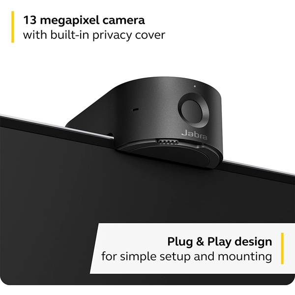 Jabra 8300-119 PanaCast 20, 4K Ultra-HD, USB-C, Conference Camera, Black