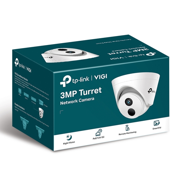 ვიდეო სათვალთვალო კამერა TP-Link VIGI C400HP-2.8, Turret Network Camera, 3MP, White