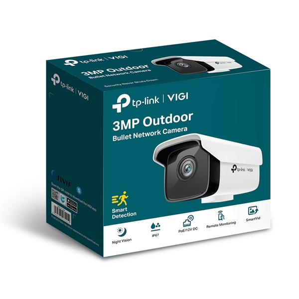 ვიდეო სათვალთვალო კამერა TP-Link VIGI C300HP-4, Outdoor Bullet Network Camera, 3MP, White