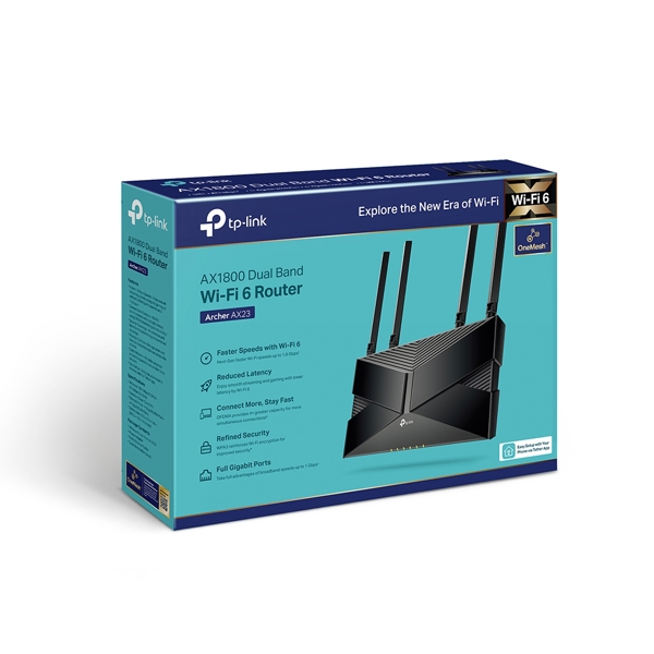 TP-Link Archer AX23, 1800Mbps, Wireless Router, Black