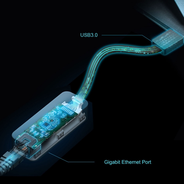 TP-Link UE306 USB 3.0 to Gigabit Ethernet Network Adapter, Black