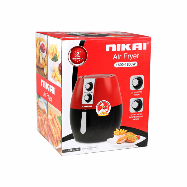 ფრის აპარატი Nikai NAF777A 1800W, 7L, Fries machine Black/Red