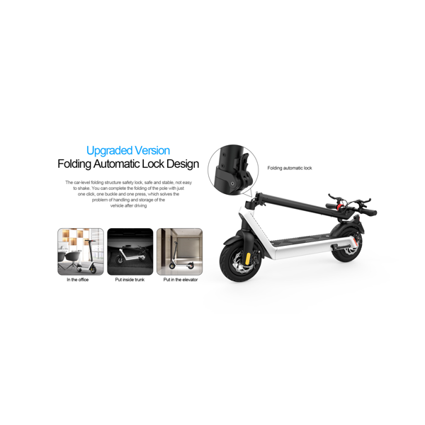 ელექტრო სკუტერი Long Range X9, 500W, Electric Scooter Black