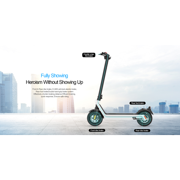 ელექტრო სკუტერი Long Range X9, 500W, Electric Scooter Black