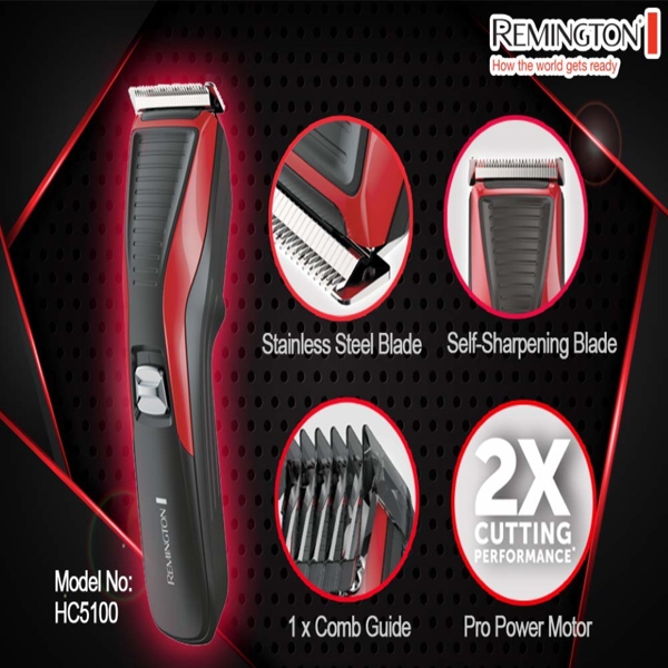 თმის საკრეჭი Remington HC5100 Hair Trimmer Black/Red