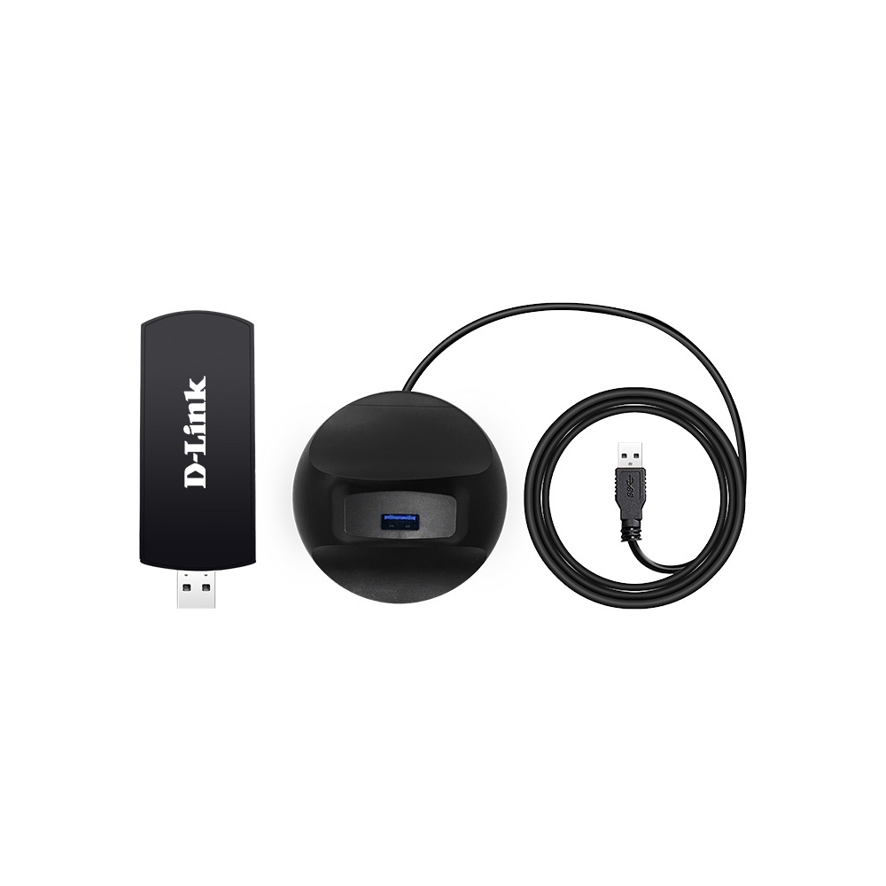 Wifi ადაპტერი D-Link DWA-192, AC1900 Wireless Dual Band USB 3.0 Adapter, Black