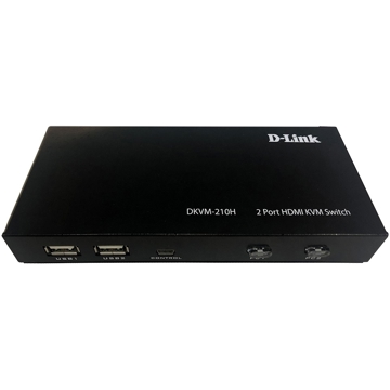 სვიჩი D-Link DKVM-210H, 2-Port KVM Switch, HDMI, USB, Black