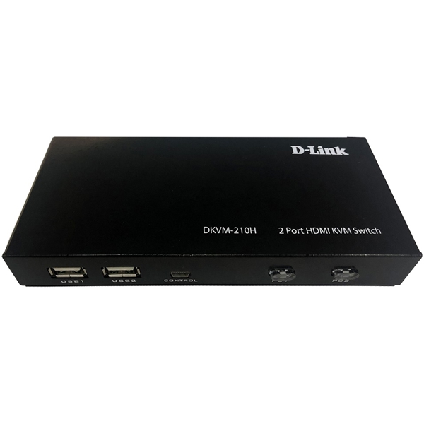 სვიჩი D-Link DKVM-210H, 2-Port KVM Switch, HDMI, USB, Black