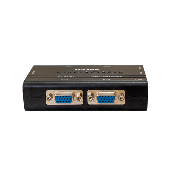 სვიჩი D-Link DKVM-4U, 4-Port KVM Switch, VGA, USB, Black