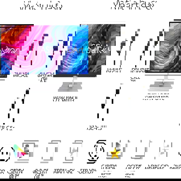 მონიტორი Asus 90LM06Q0-B01370, 27" ProArt Display PA278CV Professional Monitor, WQHD, LED, IPS, HDMI, DP, USB, Silver