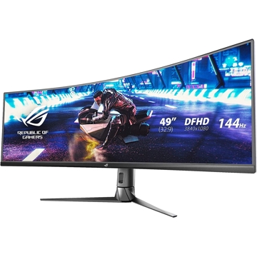 მონიტორი Asus 90LM04H0-B01170, 49" ROG Strix XG49VQ Curved Gaming FreeSync Monitor, FHD, LED, VA, HDMI, DP, USB, Black