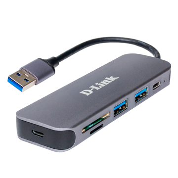 USB ჰაბი D-Link DUB-1325, 5-in-1 USB3.0 Hub, Gray