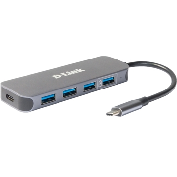 USB ჰაბი D-Link DUB-2340, 5-in-1 USB-C Hub, Gray