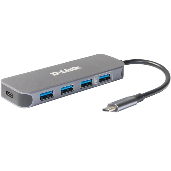 USB ჰაბი D-Link DUB-2340, 5-in-1 USB-C Hub, Gray