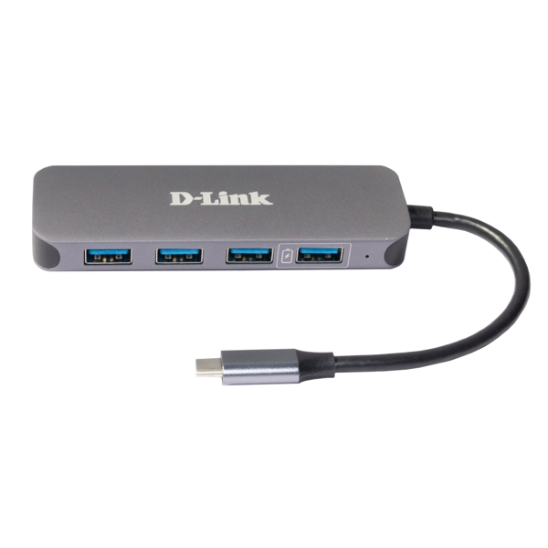 USB ჰაბი D-Link DUB-2340, 5-in-1 USB-C Hub, Gray